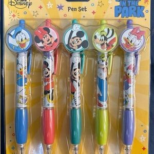 Disney Multi-Color Character Pen Set - Blue, Red, Teal, Lime, Purple
